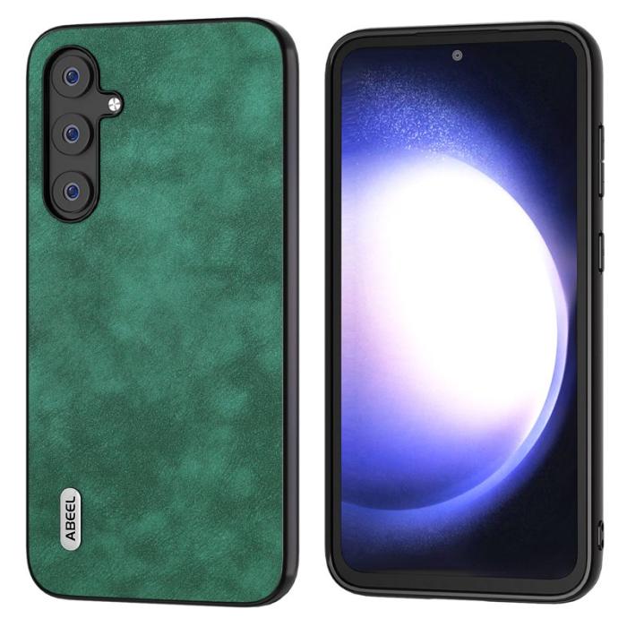 ABEEL - ABEEL Mobilskal till Samsung Galaxy S23 FE Texturerad Läder Grön