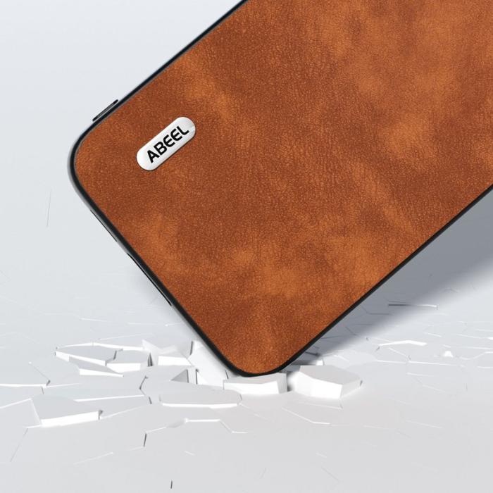 ABEEL - ABEEL Mobilskal till Samsung Galaxy S23 FE Texturerad Läder TPU Brun