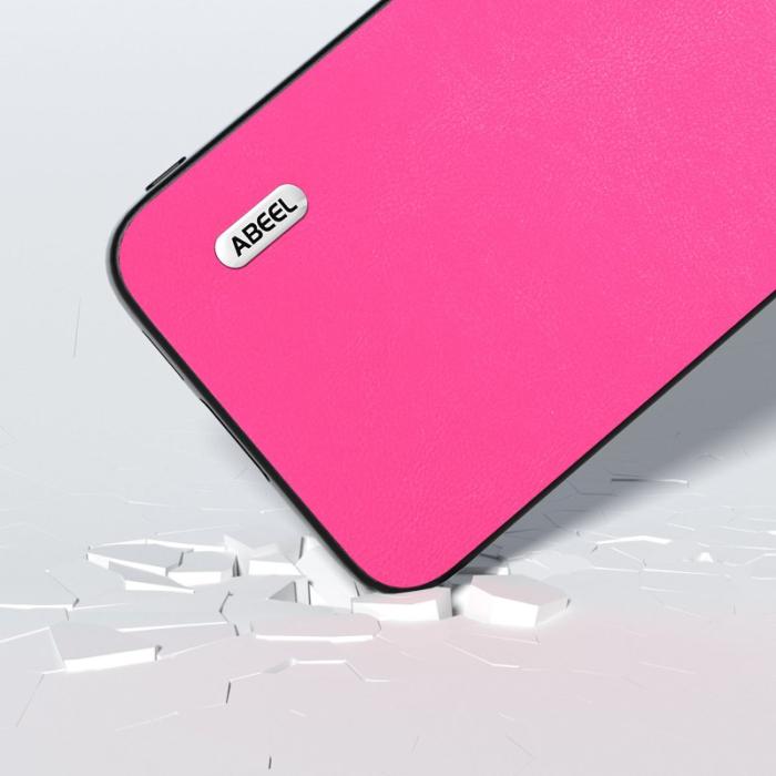 ABEEL - ABEEL Mobilskal till Samsung Galaxy S23 FE - Texturerad PU Läder - Rosa