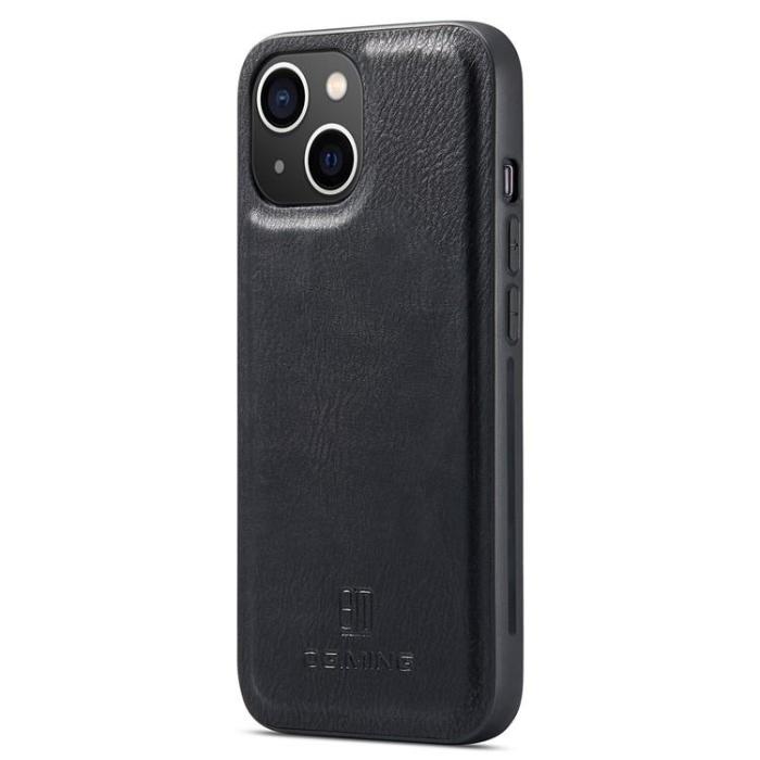 DG.MING - DG.MING iPhone 15 Plus Plånboksfodral Äkta Läder 2in1 - Svart