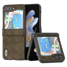 ABEEL - ABEEL Samsung Galaxy Z Flip5 Fodral Konstl&auml;der Gr&ouml;n