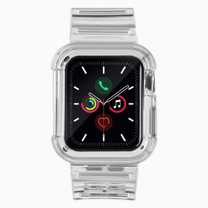 A-One Brand - Apple Watch (44mm) Armband Silikon - Svart