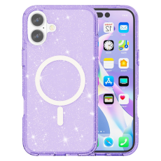 A-One Brand - iPhone 17 Mobilskal MagSafe Puderglitter - Lila