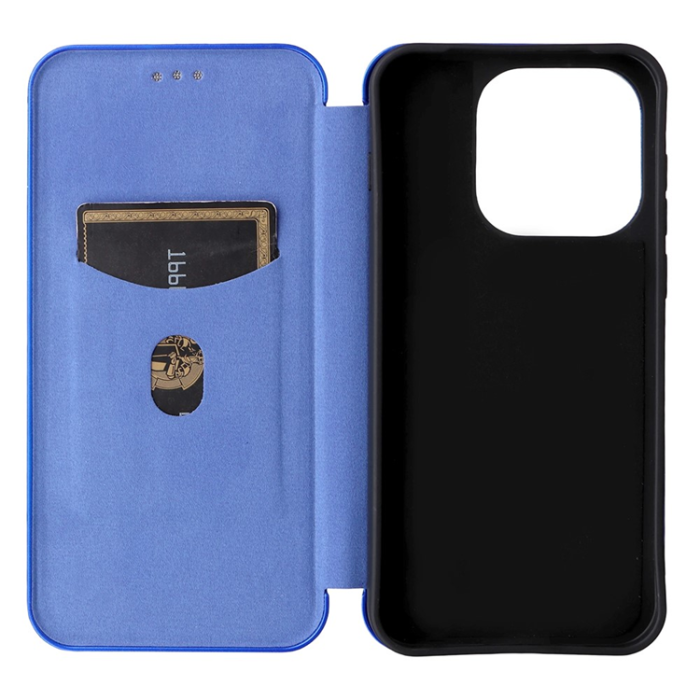 A-One Brand - OnePlus 15 Plånboksfodral Carbon Fiber Drop-Proof Konstläder - Blå