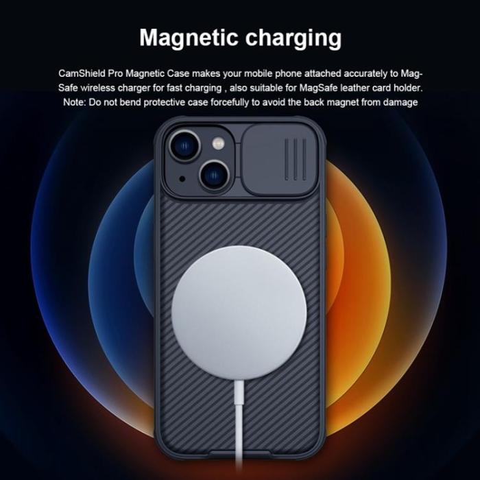 Nillkin - Nillkin iPhone 14 Plus Skal Magsafe CamShield Pro - Svart