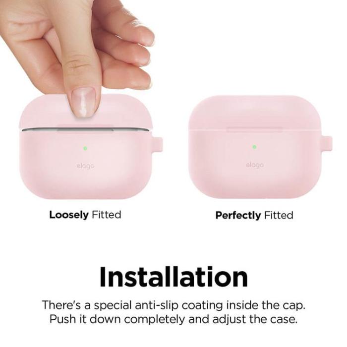Elago - ELAGO Skyddsväska För Airpod Pro med Hängare - Rosa