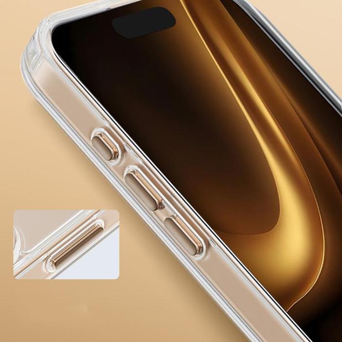 OEM - iPhone 15 Pro Mobilskal MagSafe Clear Thin - Guld