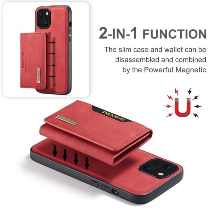 DG.MING - DG.MING M2 Series iPhone 14 Plus Skal Röd med Kickstand