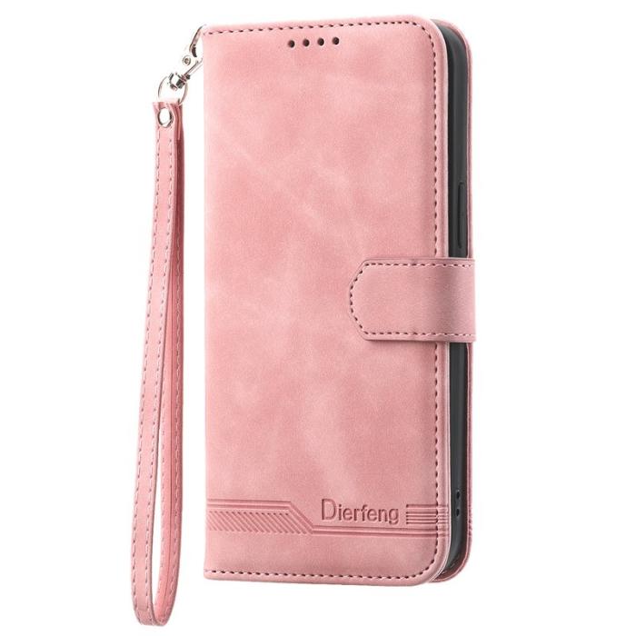 DIERFENG - DIERFENG DF-03 Plånboksfodral för Xiaomi 14 Ultra - Konstläder - Rosa