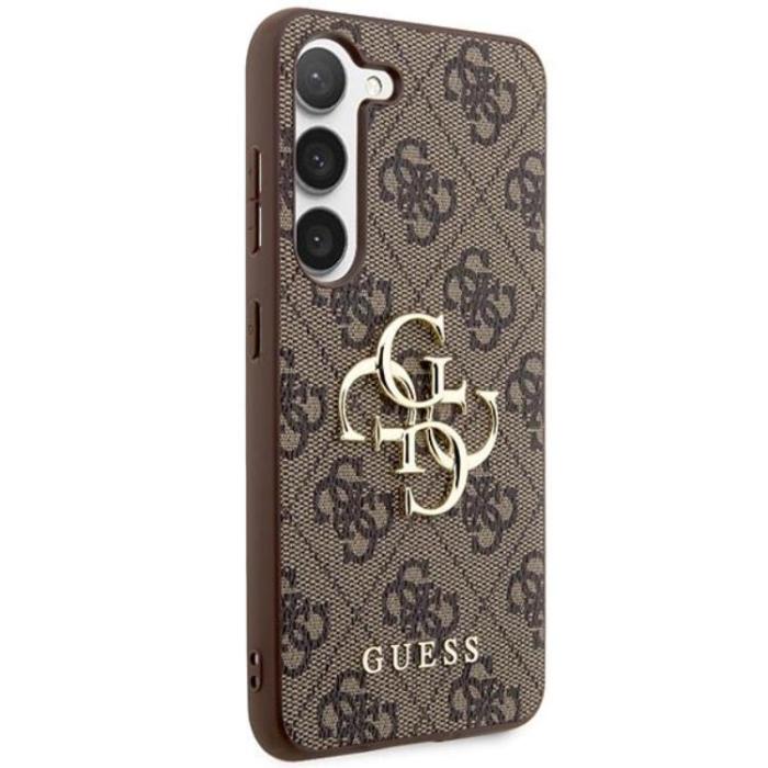 Guess - Guess Mobilskal till Galaxy S23 FE Big Metal Logo - Brun