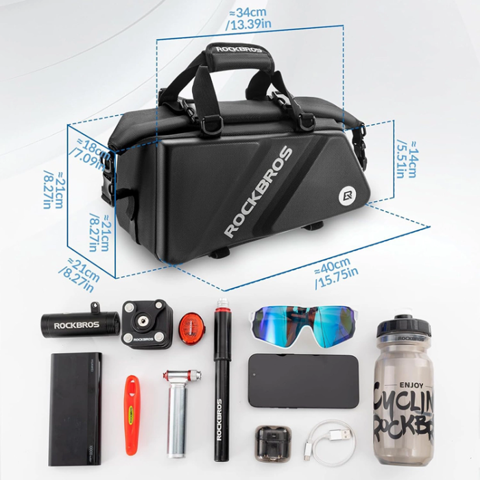 Rockbros - Rockbros Cykelväska för Bagageutrymme 11,6L 30140090001 - Svart