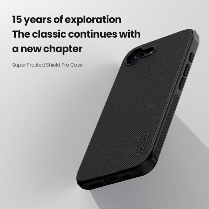 Nillkin - NILLKIN Frosted Shield Pro Mobilskal till iPhone 16e Matt Blå