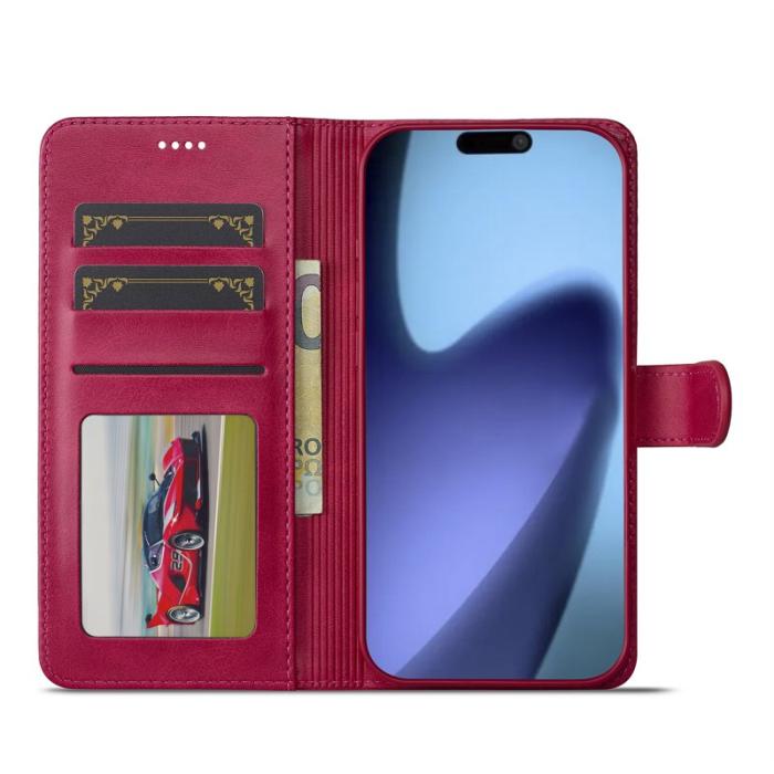 LC.imeeke - LC.IMEEKE iPhone Air Plånboksfodral Konstläder - Rosa