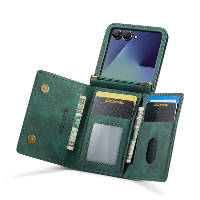 DG.MING - DG.MING Galaxy Z Flip 7 Mobilskal RFID Blocking M5 - Grön