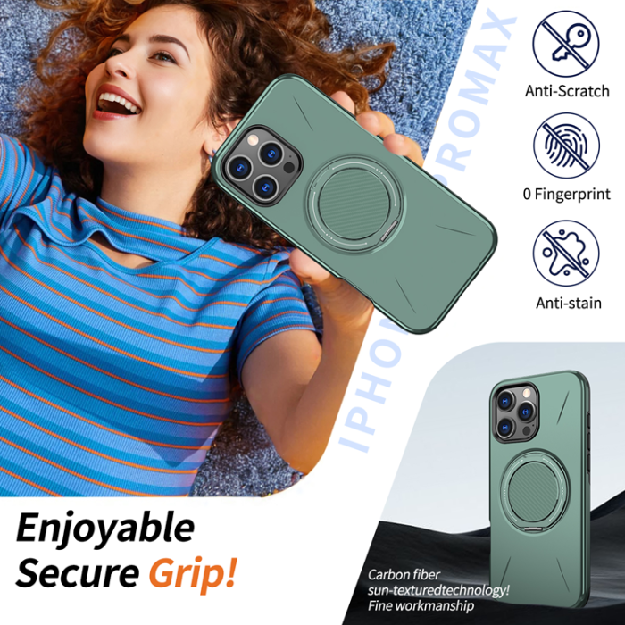 A-One Brand - iPhone 16 Pro Mobilskal MagSafe Rotating Kickstand TPU + PC