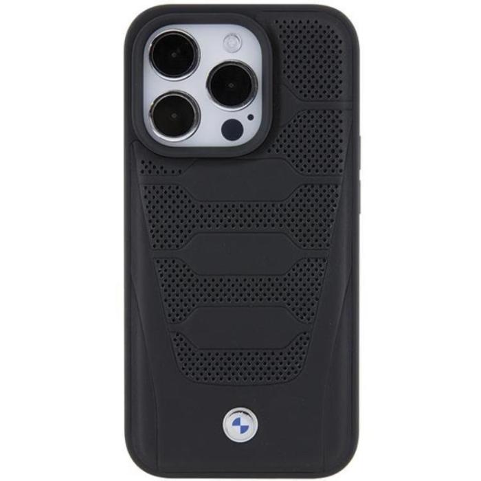 BMW - BMW iPhone 15 Pro Max Mobilskal Läder Seats Pattern - Svart