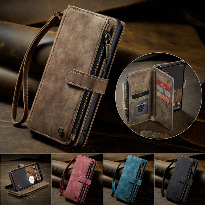 Caseme - CASEME Google Pixel 10 Pro/10 Plånboksfodral Zipper C30 - Brun