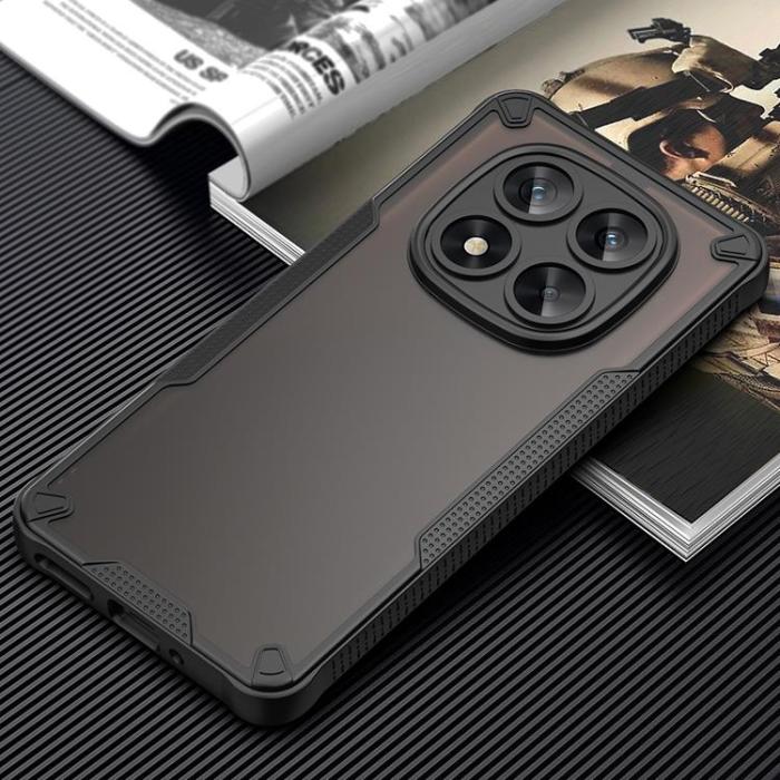 OEM - Xiaomi Redmi Note 14 Pro 5G Mobilskal Defender Matt - Svart