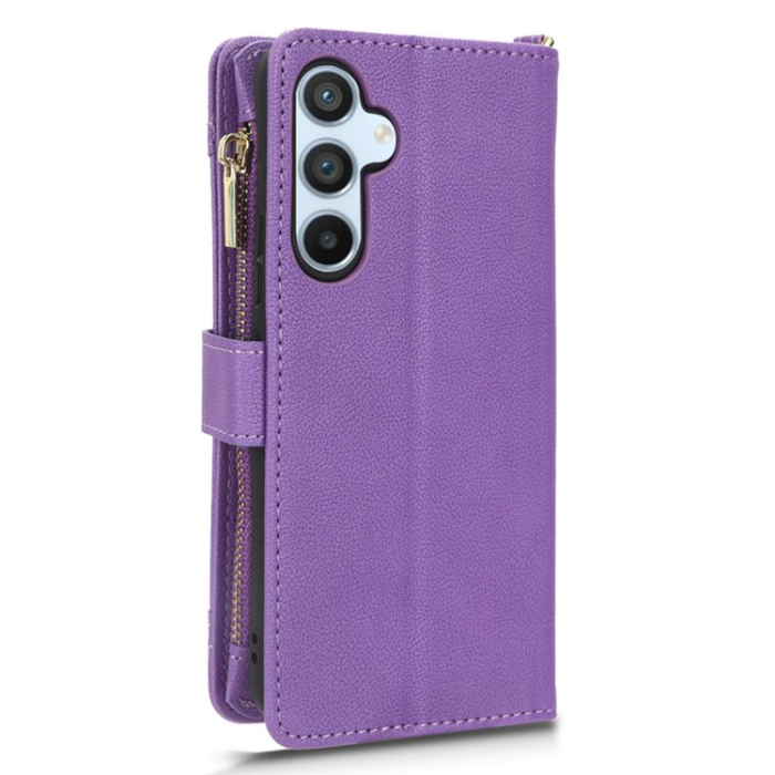 OEM - Galaxy A34 5G Plånboksfodral Zipper med Rem - Lila