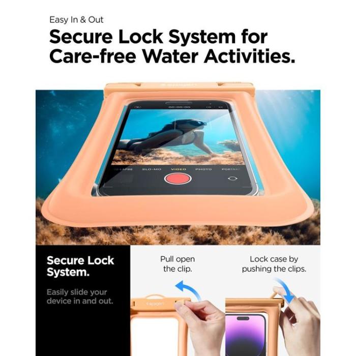 UTGATT - Spigen Vattentätt universalt Mobilfodral - Apricot