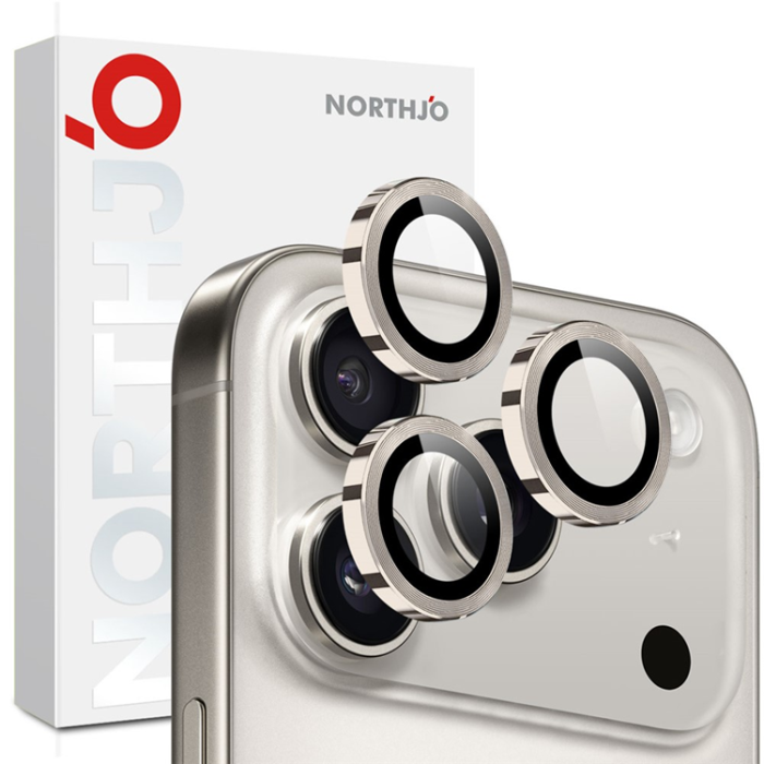 NORTHJO - Northjo iPhone 17 Pro/17 Pro Max Härdat Glas Kameraskydd - Grå