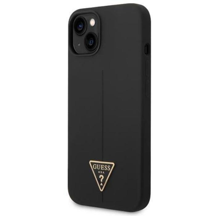 Guess - GUESS iPhone 14 Plus Skal Silicone Triangle - Svart
