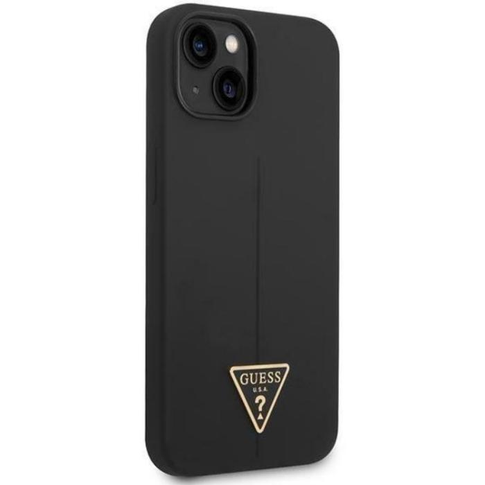 Guess - GUESS iPhone 14 Plus Skal Silicone Triangle - Svart