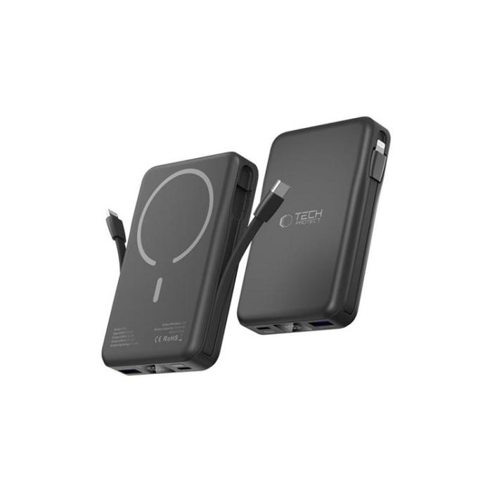 Tech-Protect - Tech-Protect PB31 Lifemag Magsafe Power Bank 10000mah - Svart