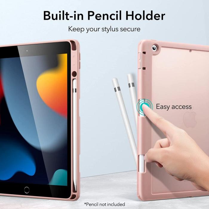 UTGATT - ESR Rebound Hybrid Fodral iPad 10.2 2019 / 2020 / 2021 - Frosted Rosa