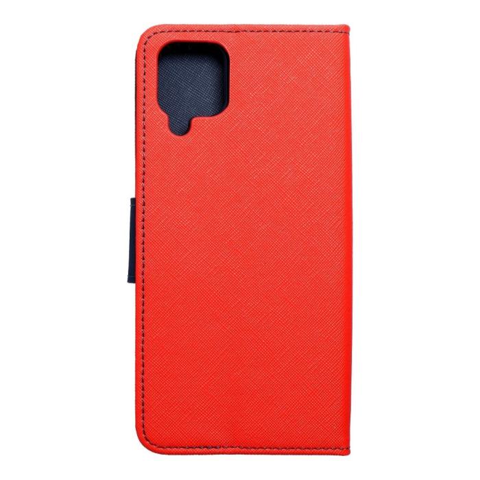 OEM - Galaxy A12/M12 Plånboksfodral Fancy Eco Läder - Röd