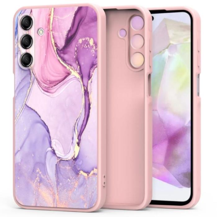 Tech-Protect - Tech-Protect Galaxy A35 5G Mobilskal Icon - Marble Rosa