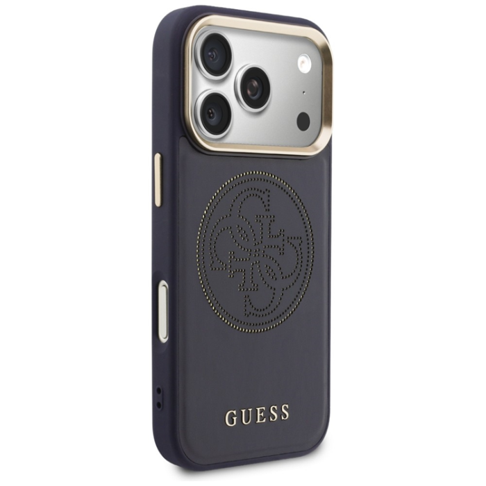 Guess - Guess Mobilskal För iPhone 17 Pro Max MagSafe Perforated 4G - Blå