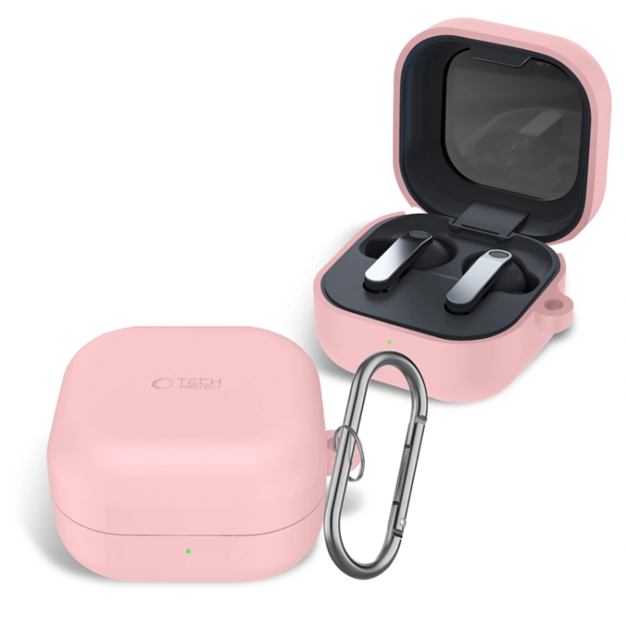 Tech-Protect - Tech-Protect Skal För Galaxy Buds 4/4 Pro Silikon Hook - Dusty Rosa