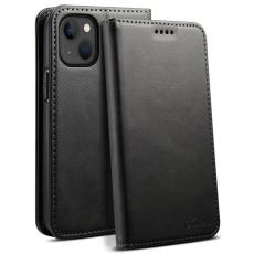 SUTENI - SUTENI iPhone 14 Plånboksfodral Textured Surface - Svart