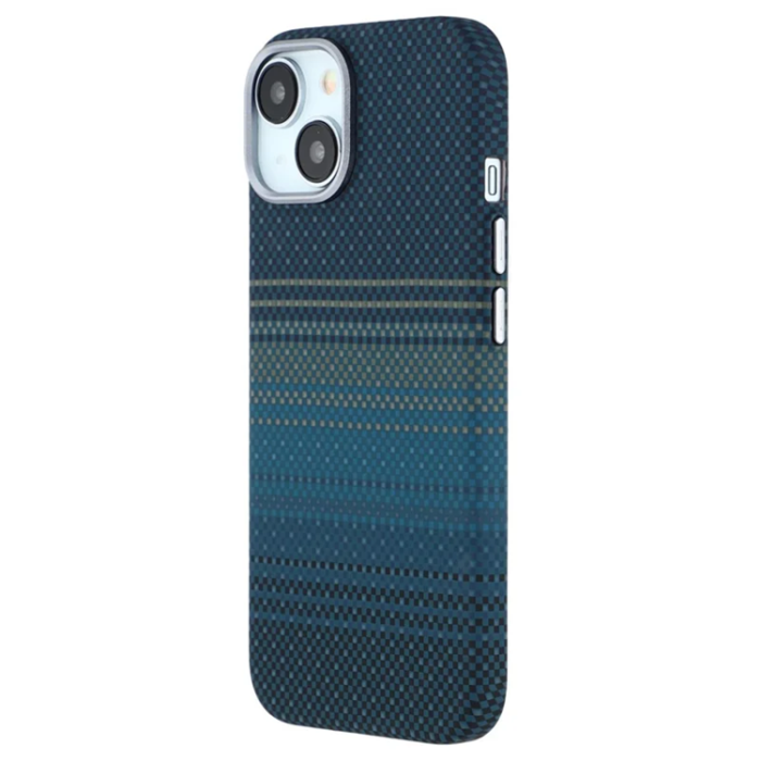 A-One Brand - iPhone 15 Mobilskal Magsafe Aramid Fiber - Blå