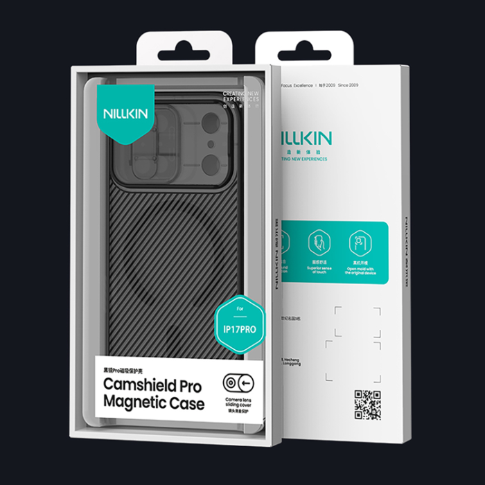 Nillkin - Nillkin iPhone 17 Pro Mobilskal MagSafe CamShield Pro - Transparent Svart