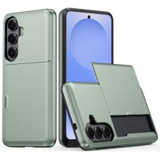 OEM - Mobilskal till Samsung Galaxy S26 Plus Plast Bakcover med Kortfack - Arm&eacute;gr&ouml;n