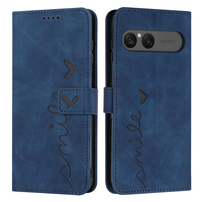 A-One Brand - Sony Xperia 10 VII Plånboksfodral Imprinted Heart - Blå