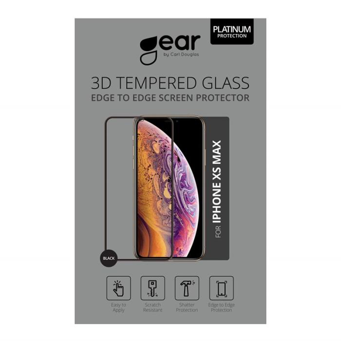 UTGATT1 - GEAR Edge To Edge 3d Härdat Glas till iPhone 11 Pro Max / XS Max – Svart