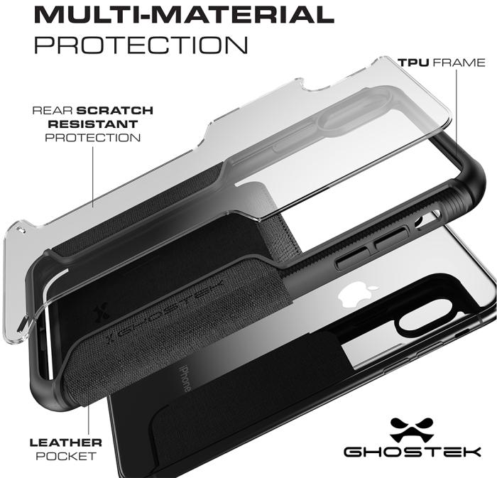 UTGATT4 - Ghostek Exec 3 Plånboksfodral till iPhone XS/X - Svart