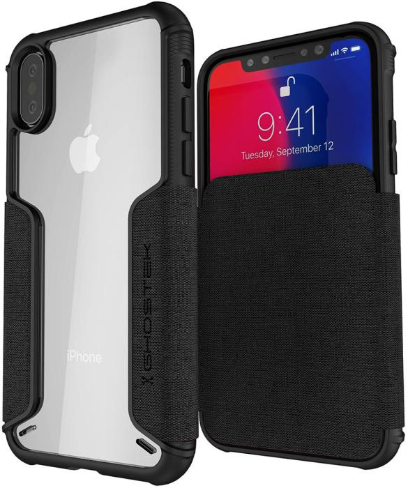 UTGATT4 - Ghostek Exec 3 Plånboksfodral till iPhone XS/X - Svart