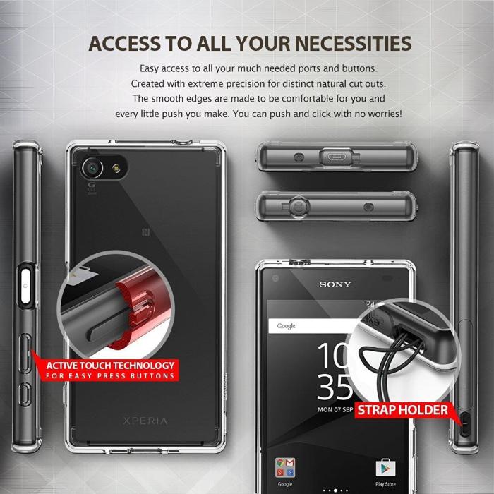 Ringke - Ringke Fusion Shock Absorption Skal till Sony Xperia XA - Clear