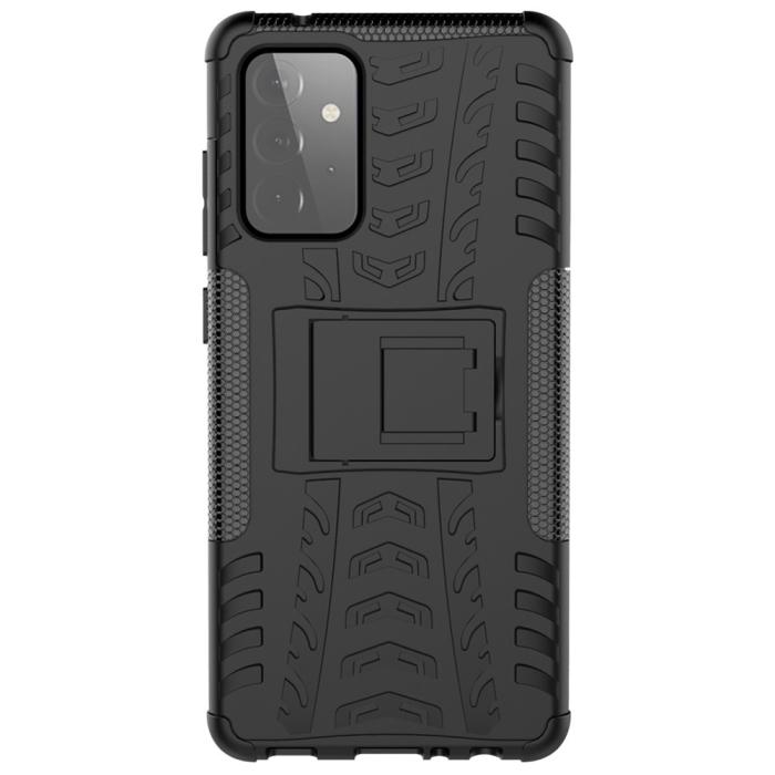 OEM - Tyre Kick-Stand Mobilskal till Galaxy A72 5G - Svart