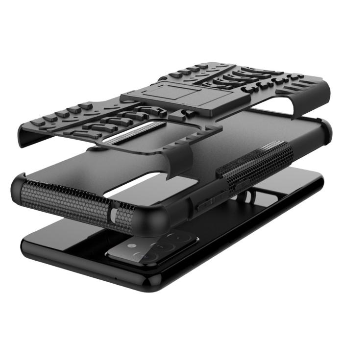 OEM - Tyre Kick-Stand Mobilskal till Galaxy A72 5G - Svart