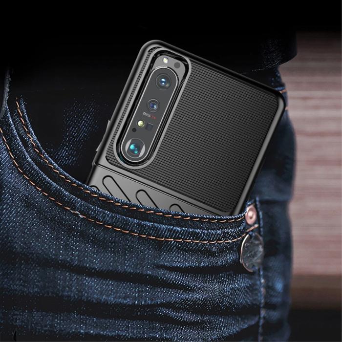 UTGATT5 - Twill Thunder Mobilskal till Sony Xperia 1 III - Blå