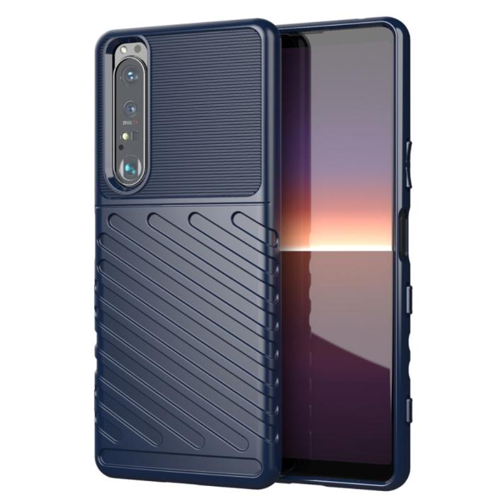 UTGATT5 - Twill Thunder Mobilskal till Sony Xperia 1 III - Blå