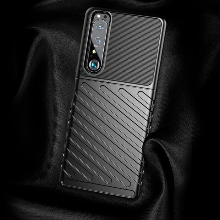 UTGATT1 - Twill Thunder Mobilskal till Sony Xperia 1 III - Svart