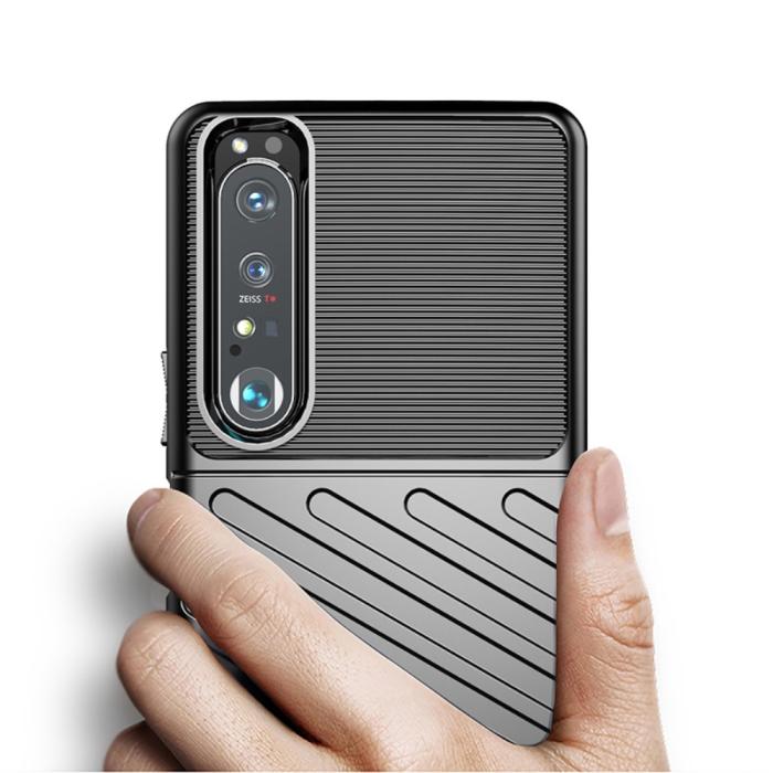 UTGATT1 - Twill Thunder Mobilskal till Sony Xperia 1 III - Svart
