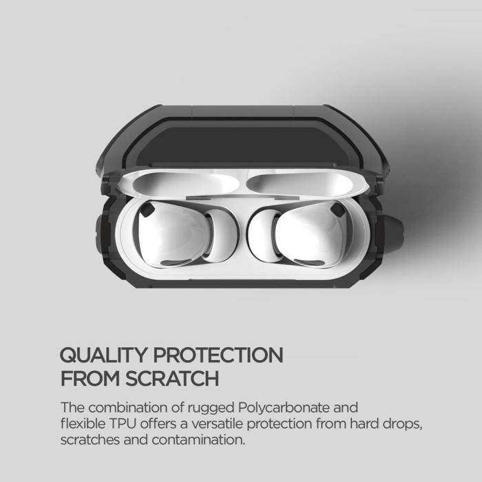 UTGATT1 - VRS DESIGN | Active Skal Apple Airpods Pro - Metal Black