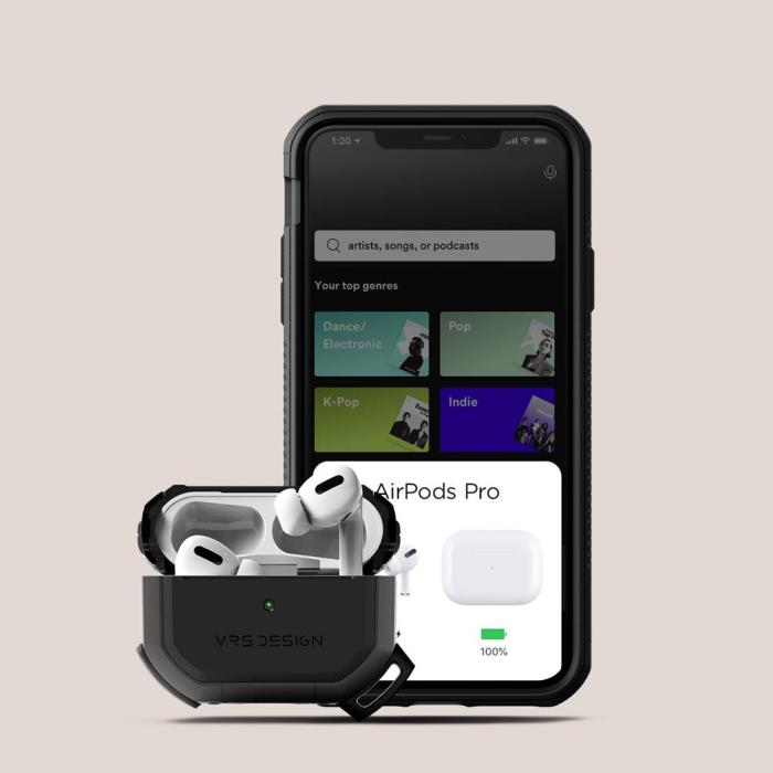 UTGATT1 - VRS DESIGN | Active Skal Apple Airpods Pro - Metal Black